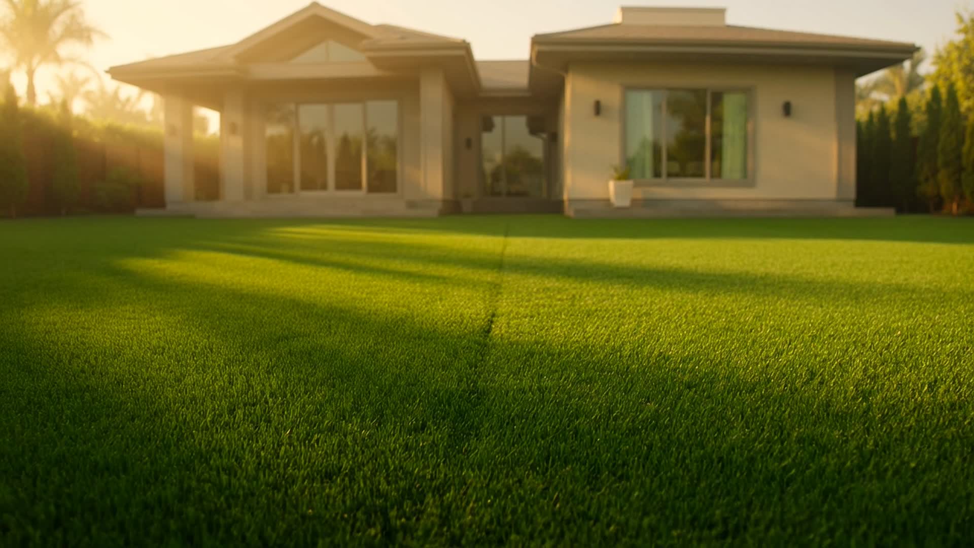 Close-up of premium artificial turf blades