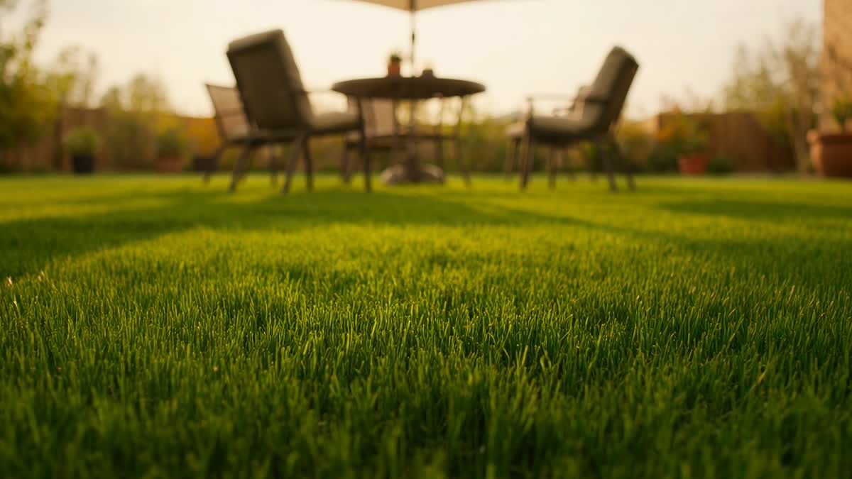 Dog on artificial pet turf
