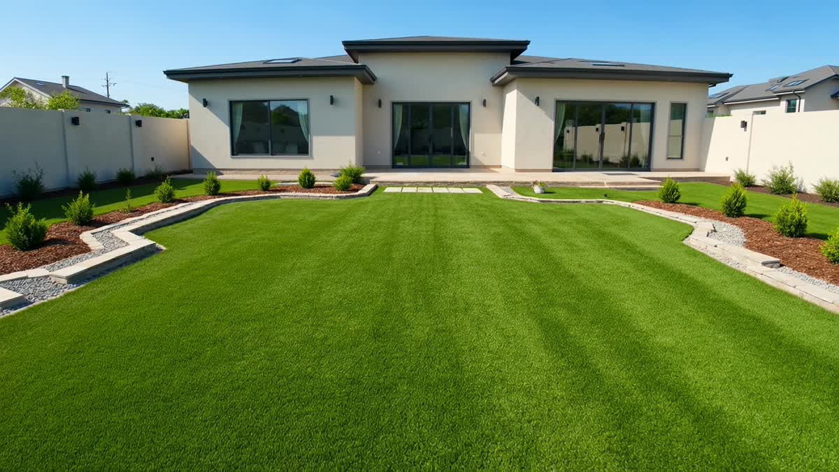 Artificial turf lawn